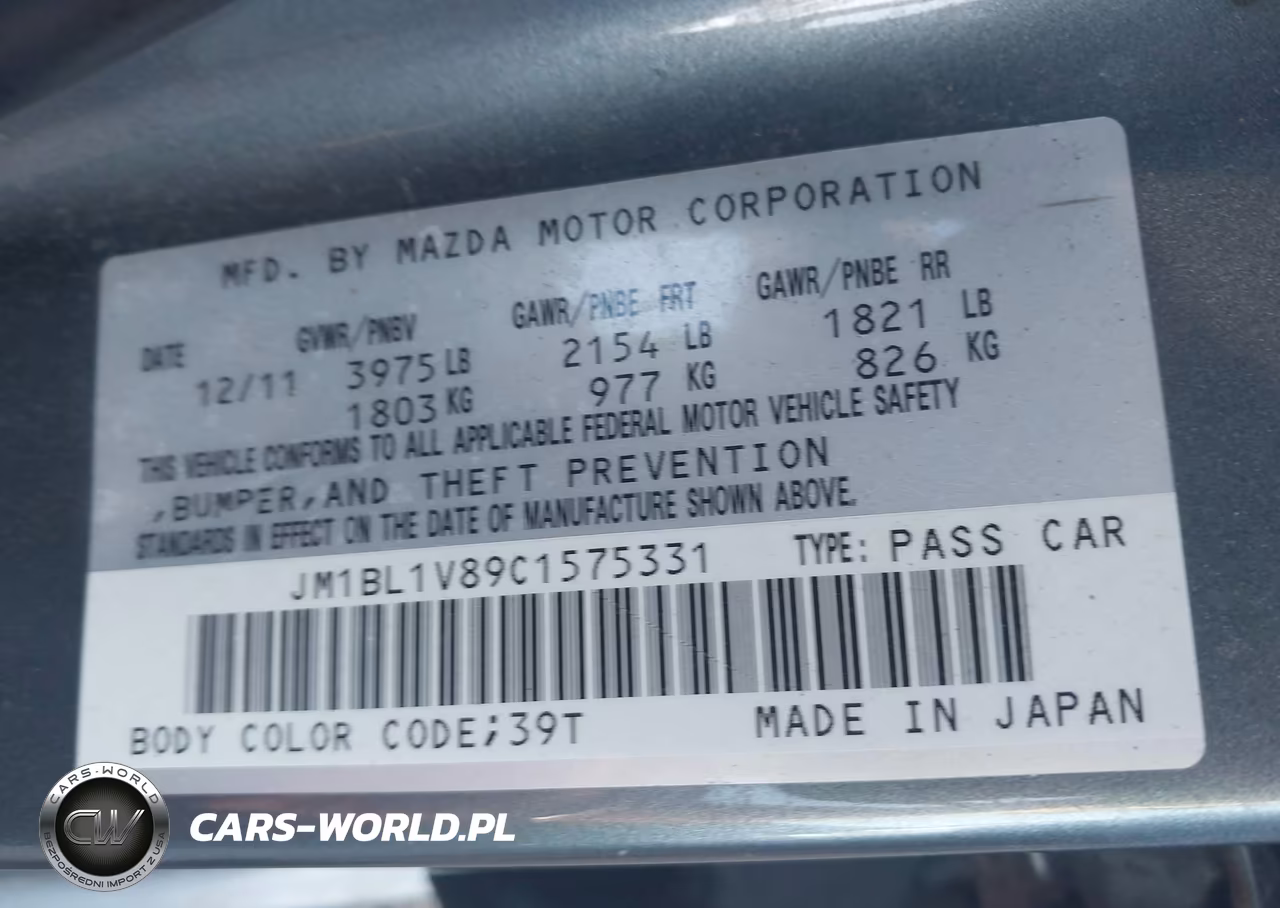2012 Mazda Mazda3 I Touring VIN:JM1BL1V89C1575331 - 9