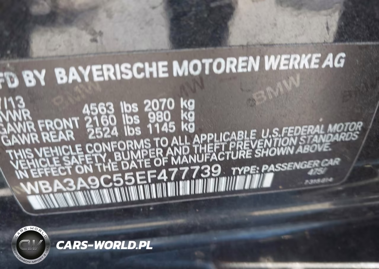 2014 BMW 335I VIN:WBA3A9C55EF477739 - 9