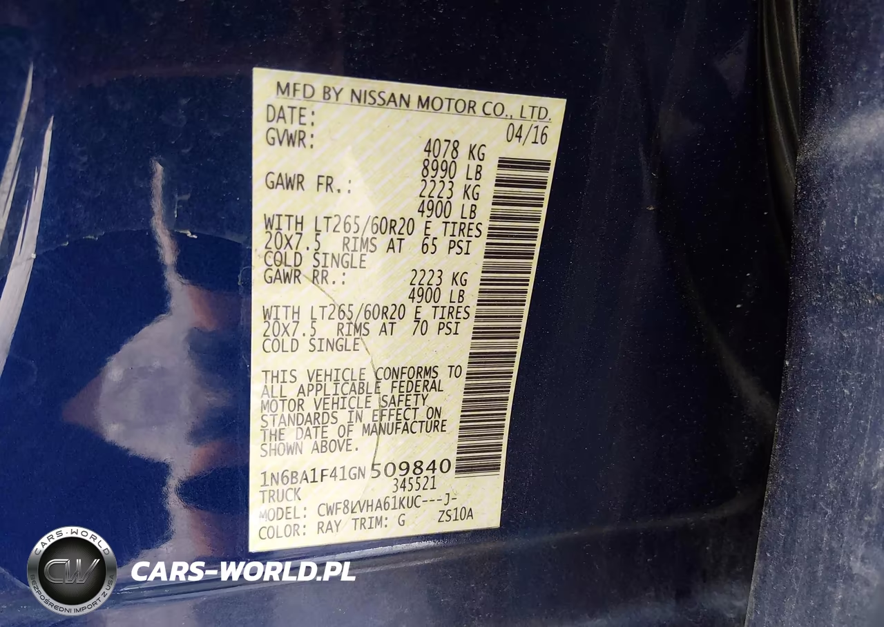 2016 Nissan Titan Xd Sl Diesel VIN:1N6BA1F41GN509840 - 9