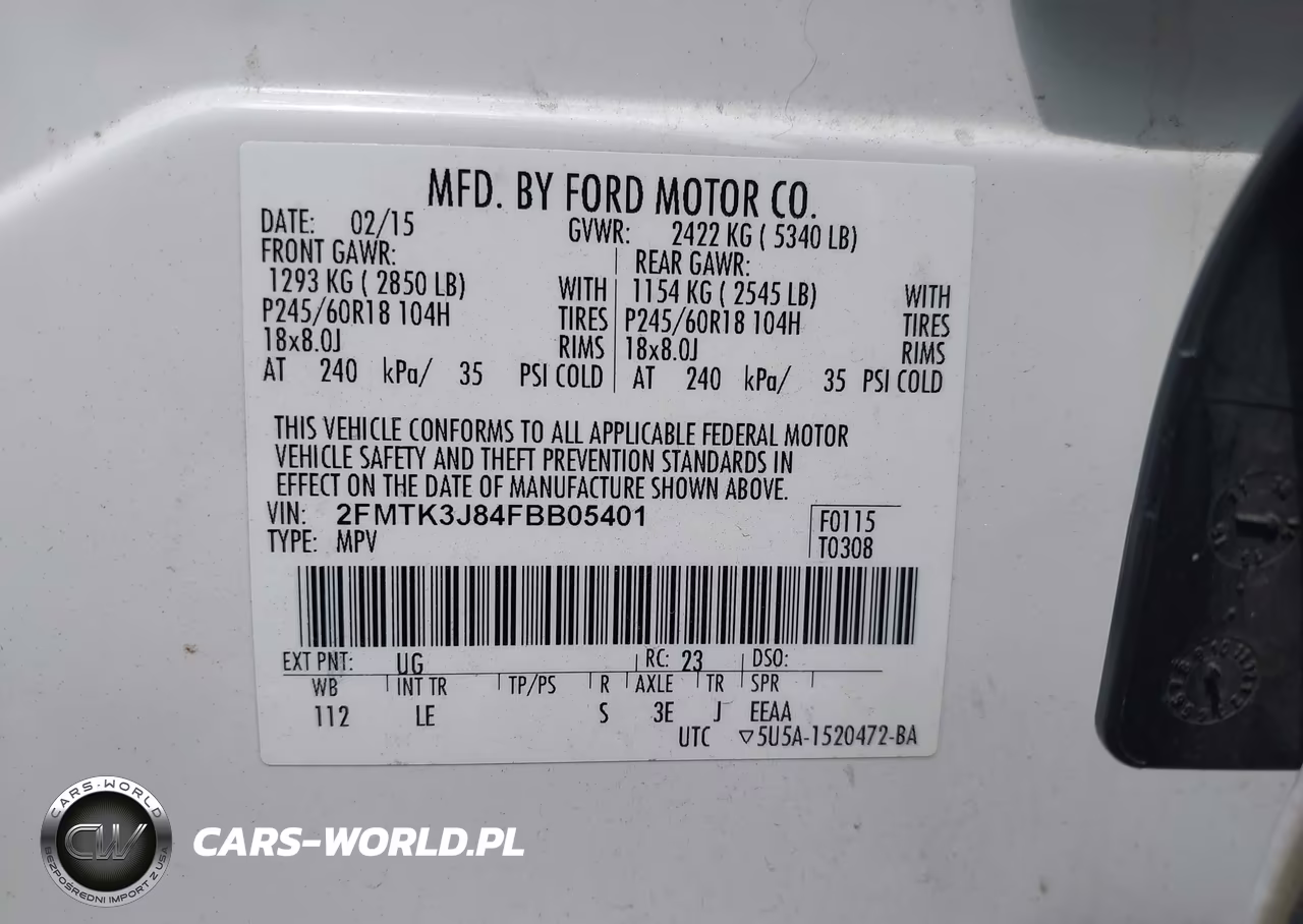 2015 Ford Edge Sel VIN:2FMTK3J84FBB05401 - 9