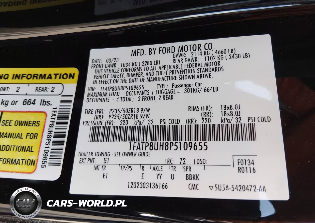 2023 Ford Mustang Ecoboost Premium VIN:1FATP8UH8P5109655 - 9