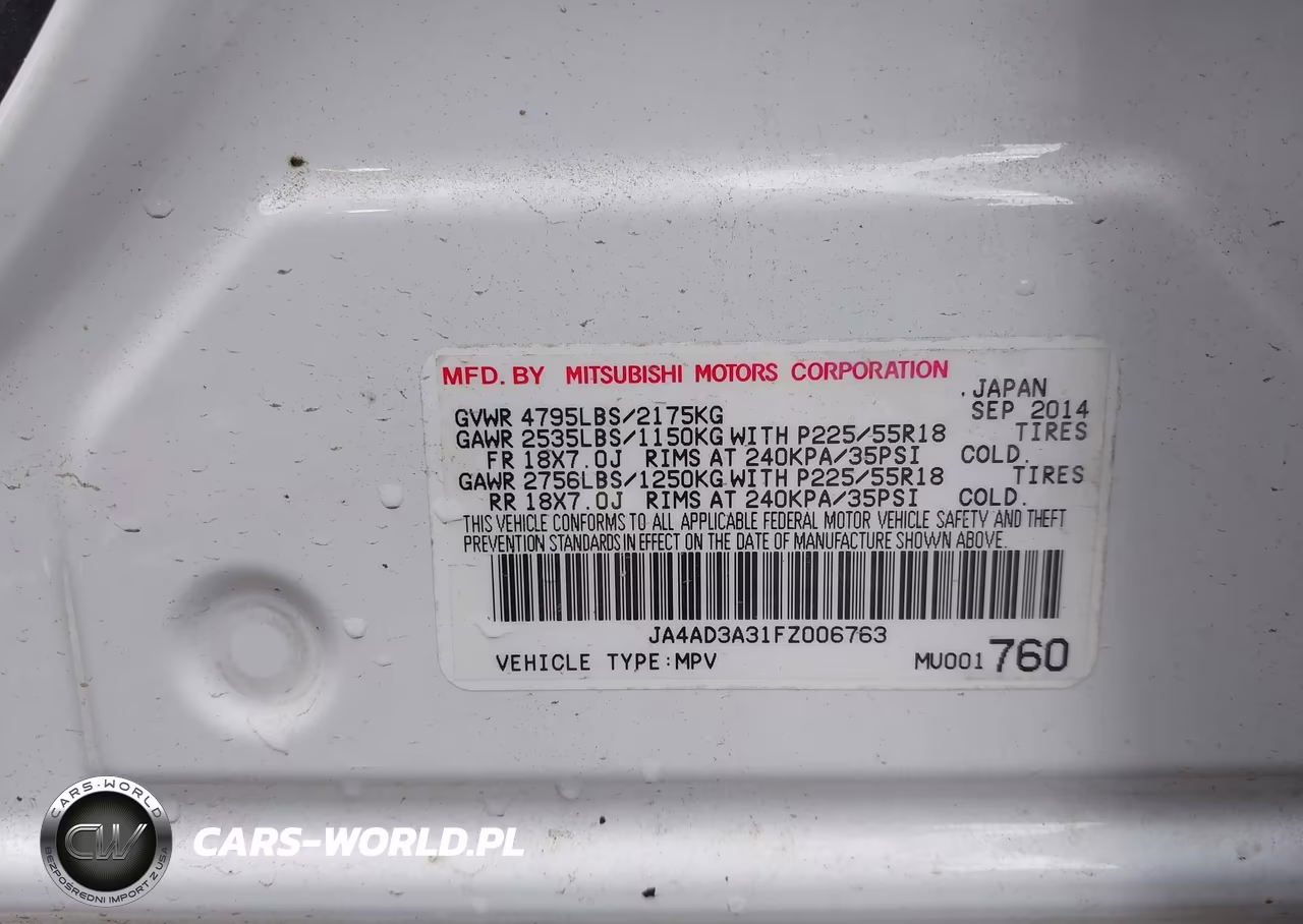 2015 Mitsubishi Outlander Se VIN:JA4AD3A31FZ006763 - 9