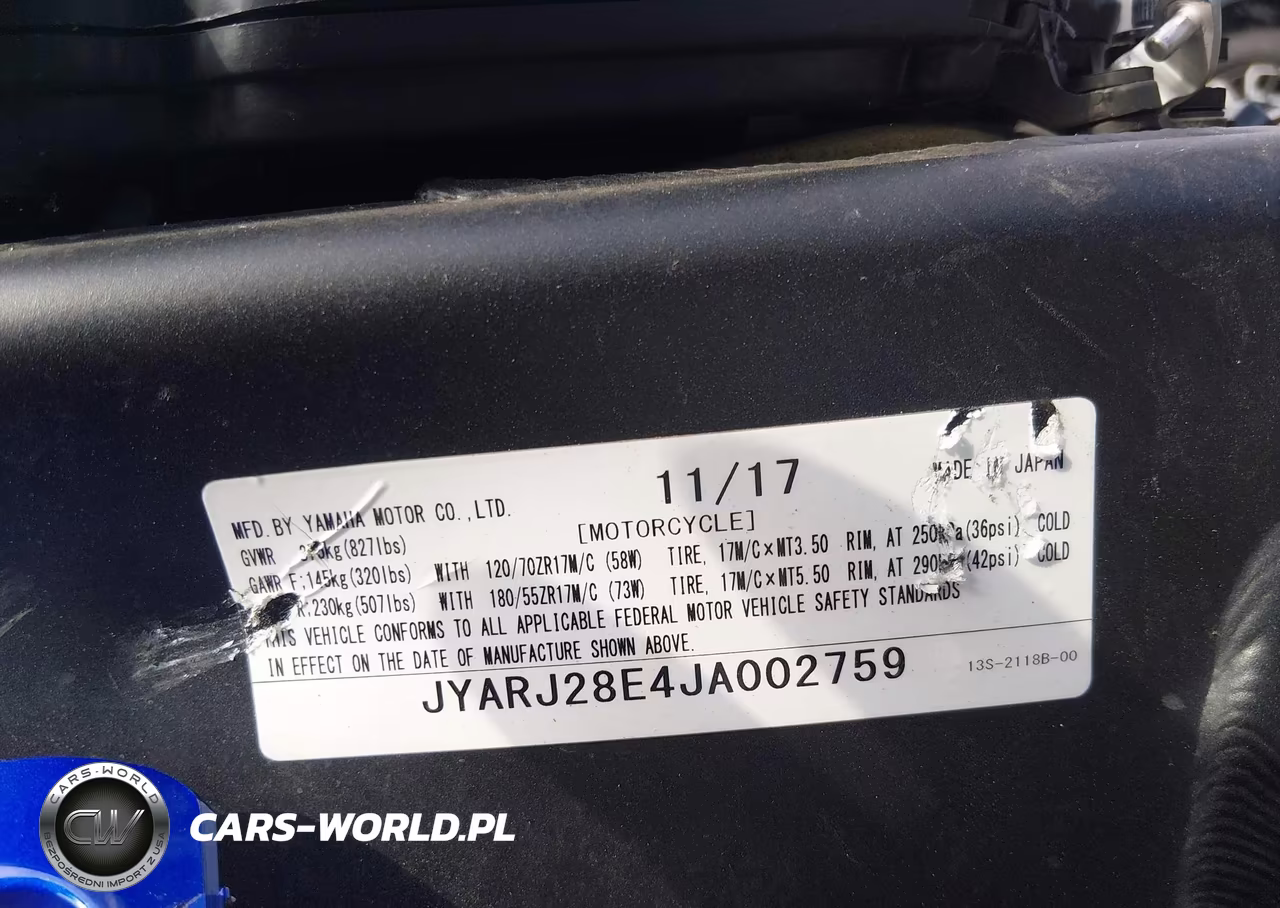 2018 Yamaha Yzfr6 VIN:JYARJ28E4JA002759 - 10