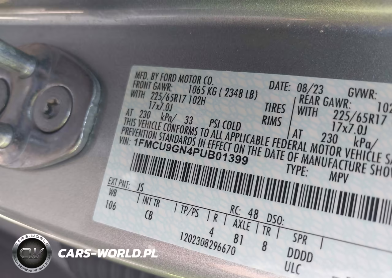 2023 Ford Escape Active VIN:1FMCU9GN4PUB01399 - 9
