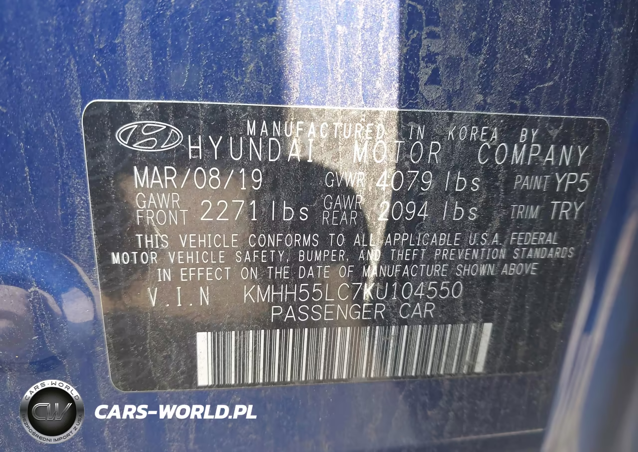 2019 Hyundai Elantra Gt N Line VIN:KMHH55LC7KU104550 - 9