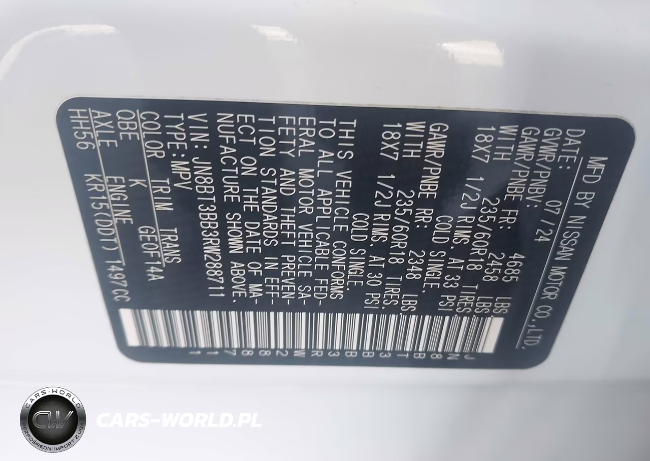 2024 Nissan Rogue Sv Intelligent Awd VIN:JN8BT3BB3RW288711 - 9