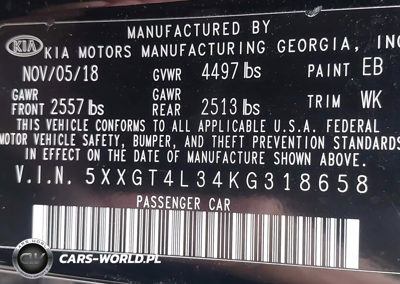 2019 Kia Optima Lx VIN:5XXGT4L34KG318658 - 9