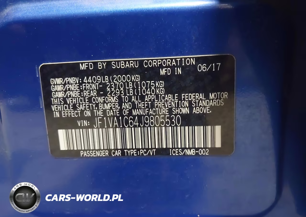 2018 Subaru Wrx Premium VIN:JF1VA1C64J9805530 - 9