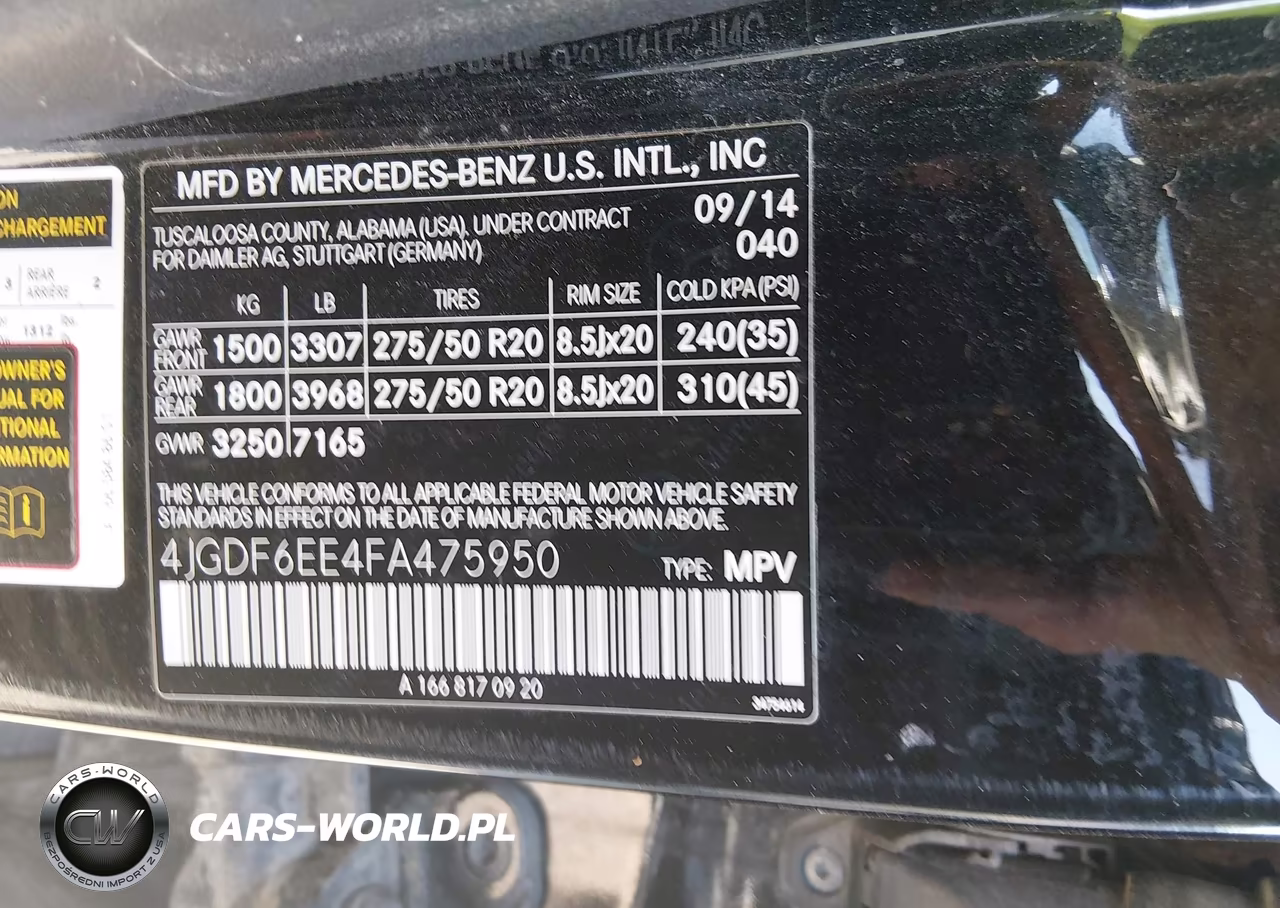 2015 Mercedes-Benz Gl 450 4Matic VIN:4JGDF6EE4FA475950 - 9