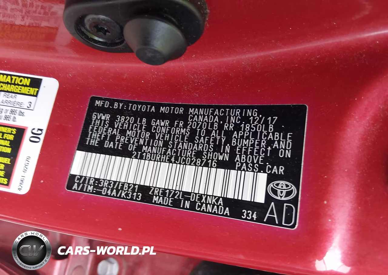 2018 Toyota Corolla Le VIN:2T1BURHE4JC028716 - 9