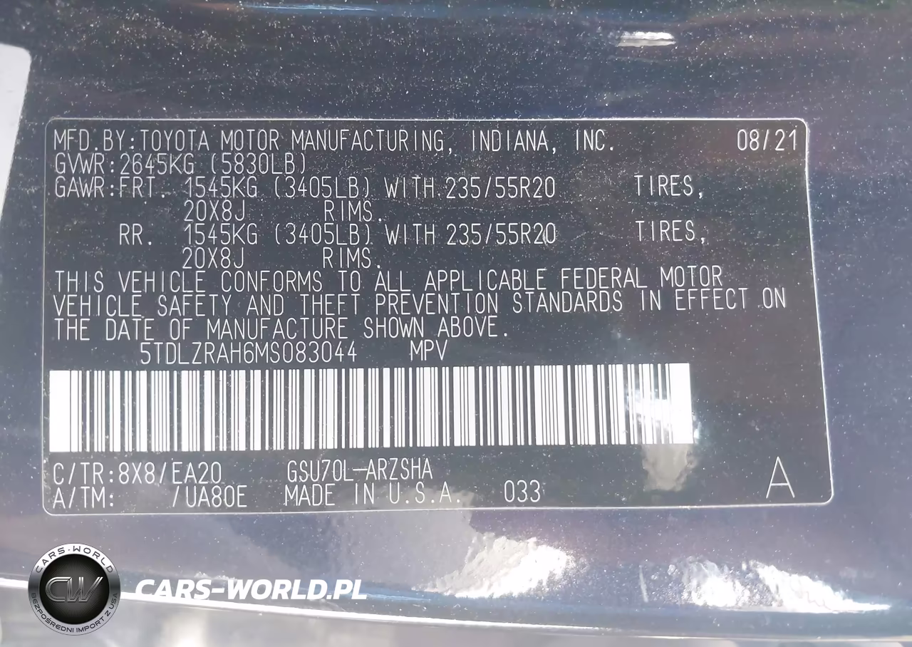 2021 Toyota Highlander Xse VIN:5TDLZRAH6MS083044 - 9