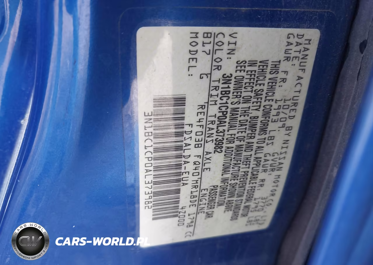 2010 Nissan Versa 1.8S VIN:3N1BC1CP0AL373982 - 9
