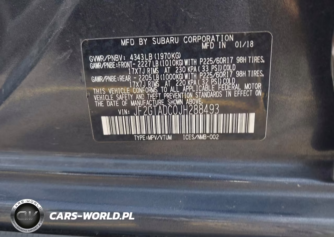 2018 Subaru Crosstrek 2.0I Premium VIN:JF2GTADC0JH288493 - 9