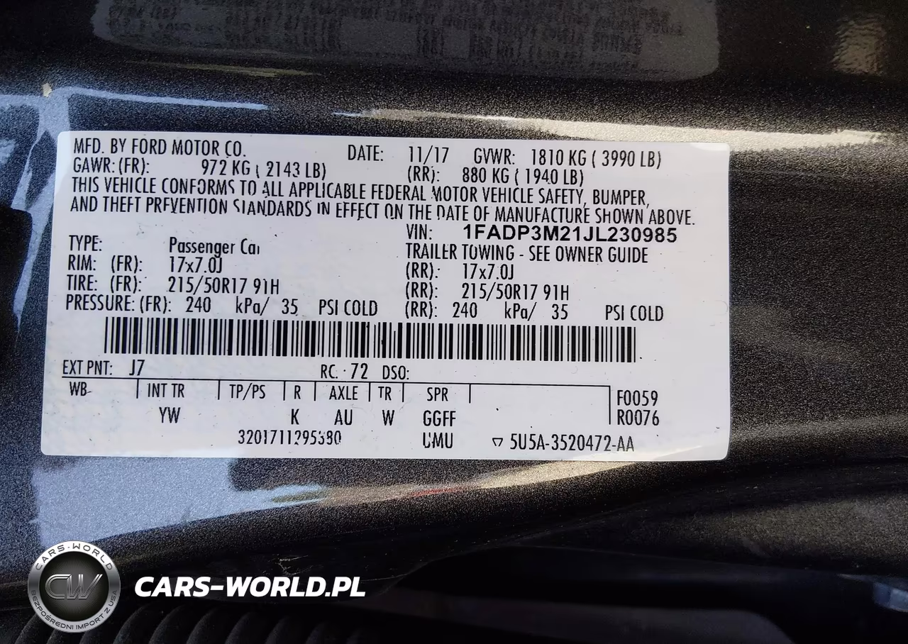 2018 Ford Focus Sel VIN:1FADP3M21JL230985 - 9