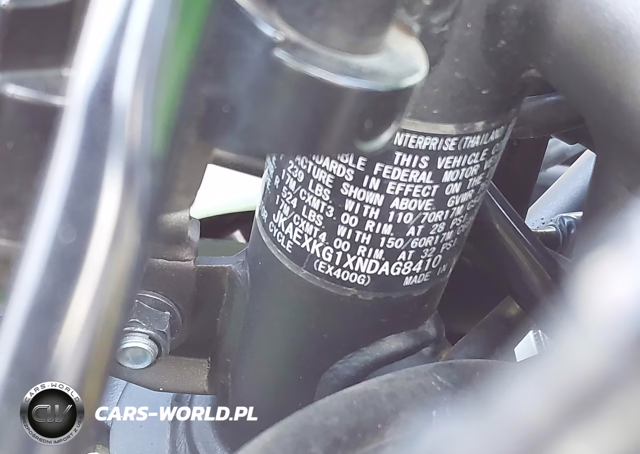 2022 Kawasaki Ex400 VIN:JKAEXKG1XNDAG8410 - 10