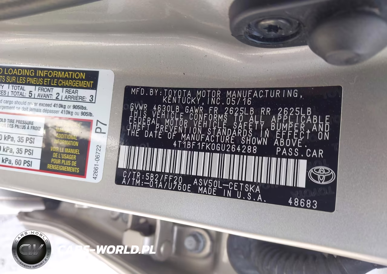 2016 Toyota Camry Se VIN:4T1BF1FK0GU264288 - 9