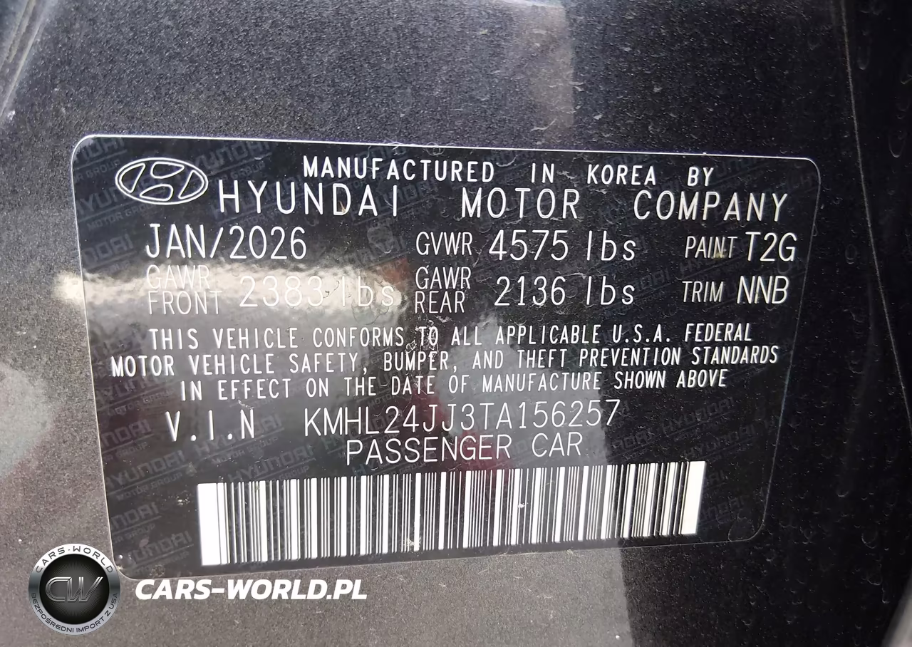 2026 Hyundai Sonata Hybrid Blue VIN:KMHL24JJ3TA156257 - 9