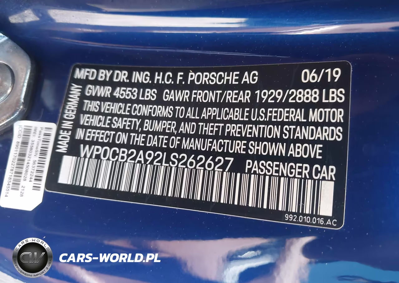 2020 Porsche 911 Carrera 4S Cabriolet VIN:WP0CB2A92LS262627 - 9