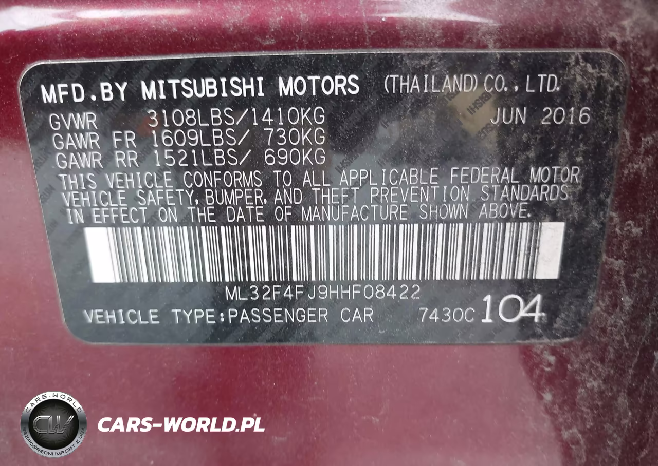 2017 Mitsubishi Mirage G4 Se VIN:ML32F4FJ9HHF08422 - 9