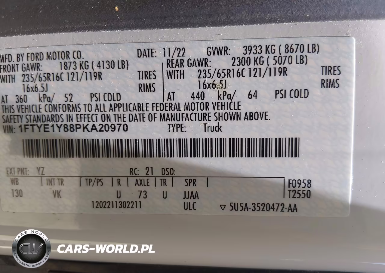 2023 Ford Transit-150 VIN:1FTYE1Y88PKA20970 - 9