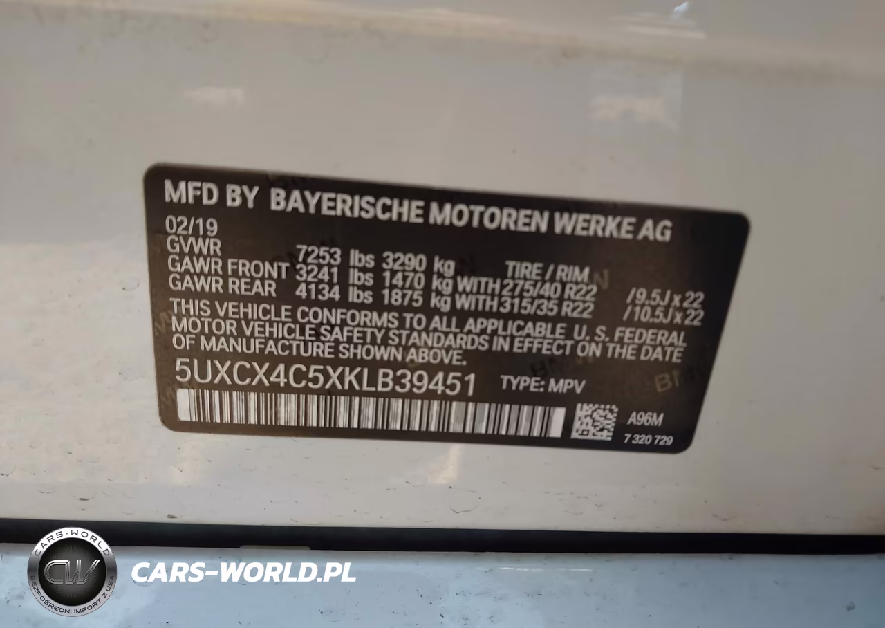 2019 BMW X7 xDrive50I VIN:5UXCX4C5XKLB39451 - 9