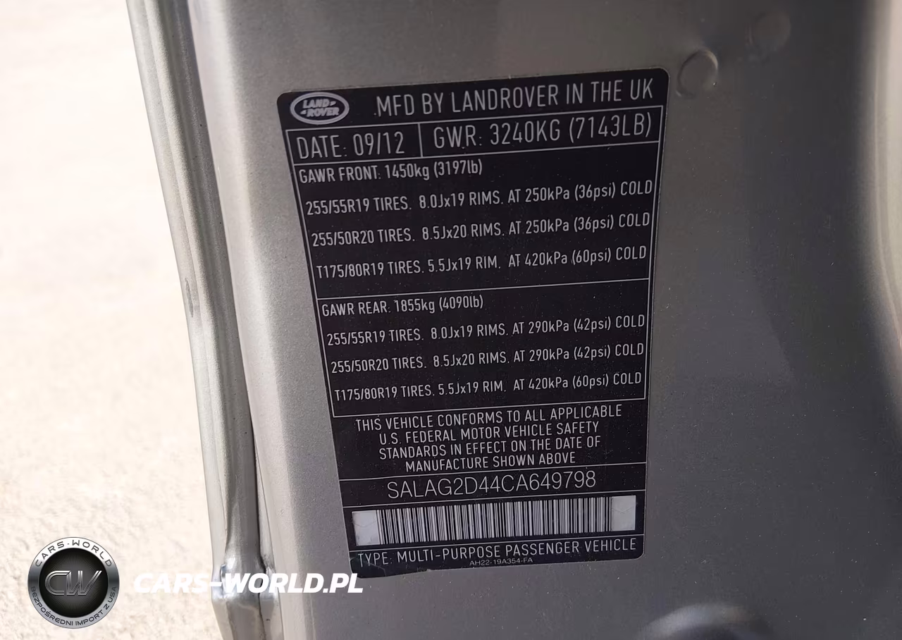 2012 Land Rover Lr4 VIN:SALAG2D44CA649798 - 9