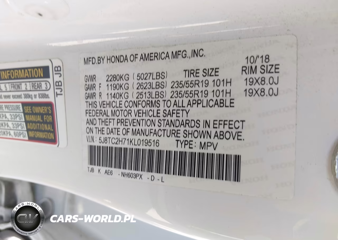2019 Acura Rdx Advance Package VIN:5J8TC2H71KL019516 - 9