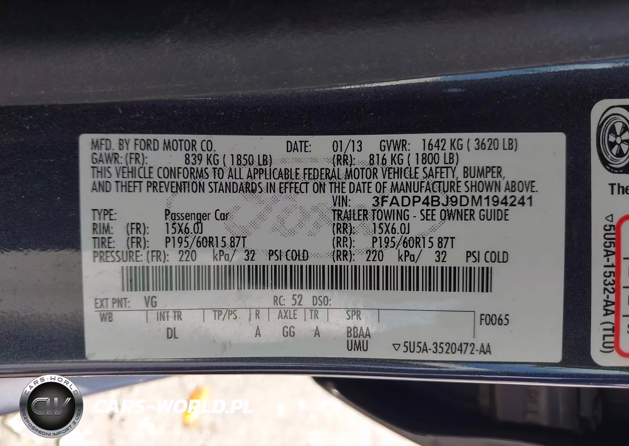 2013 Ford Fiesta Se VIN:3FADP4BJ9DM194241 - 9