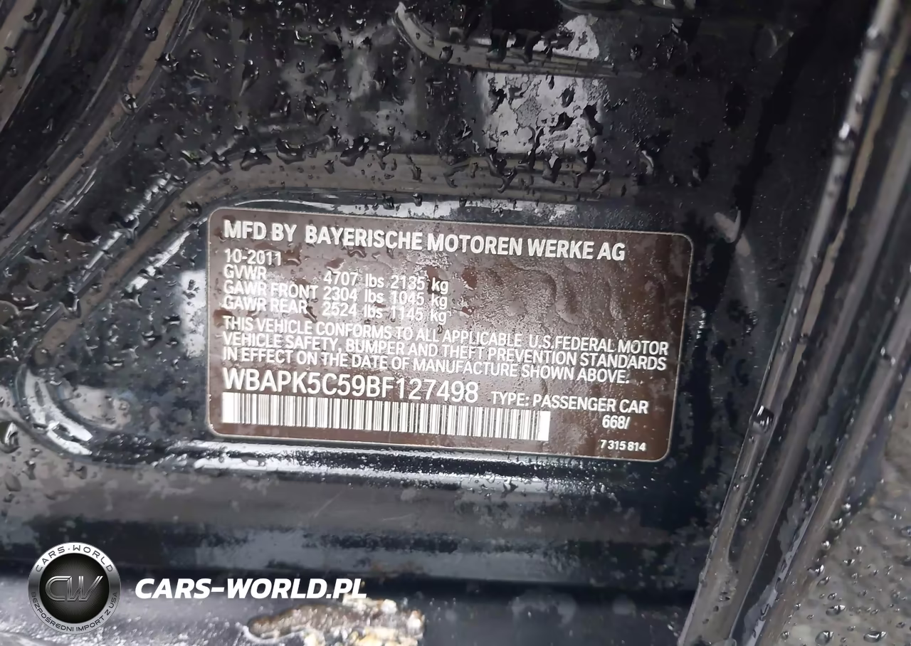 2011 BMW 328I xDrive VIN:WBAPK5C59BF127498 - 9