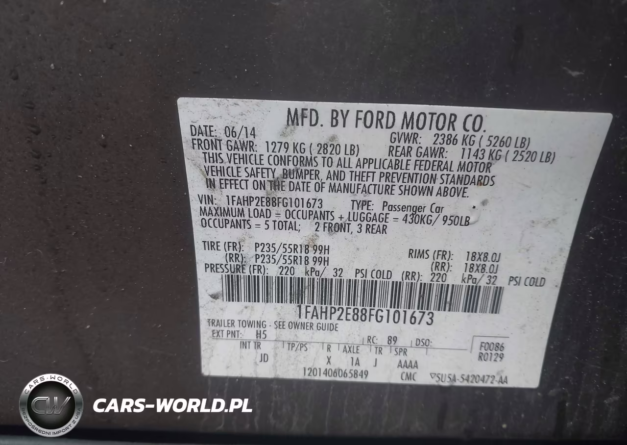 2015 Ford Taurus Sel VIN:1FAHP2E88FG101673 - 9