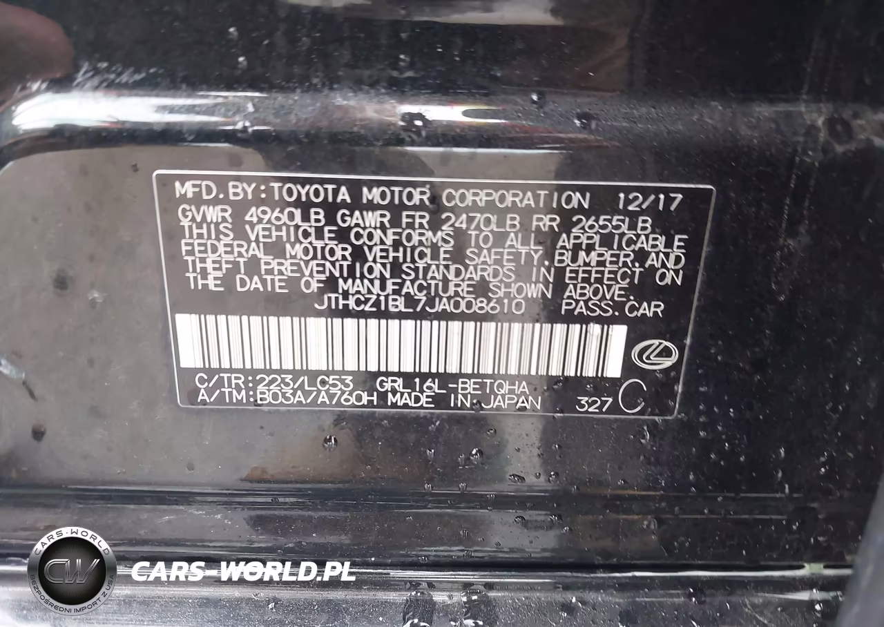 2018 Lexus Gs 350 VIN:JTHCZ1BL7JA008610 - 9