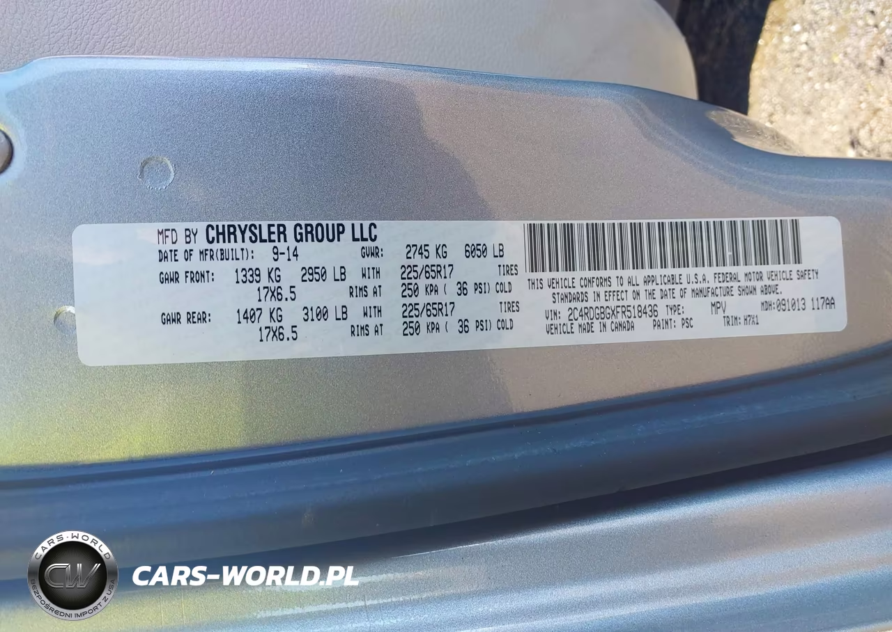 2015 Dodge Grand Caravan American Value Pkg VIN:2C4RDGBGXFR518436 - 9