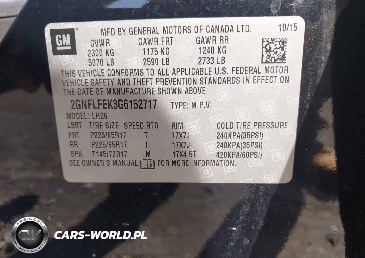 2016 Chevrolet Equinox Lt VIN:2GNFLFEK3G6152717 - 9