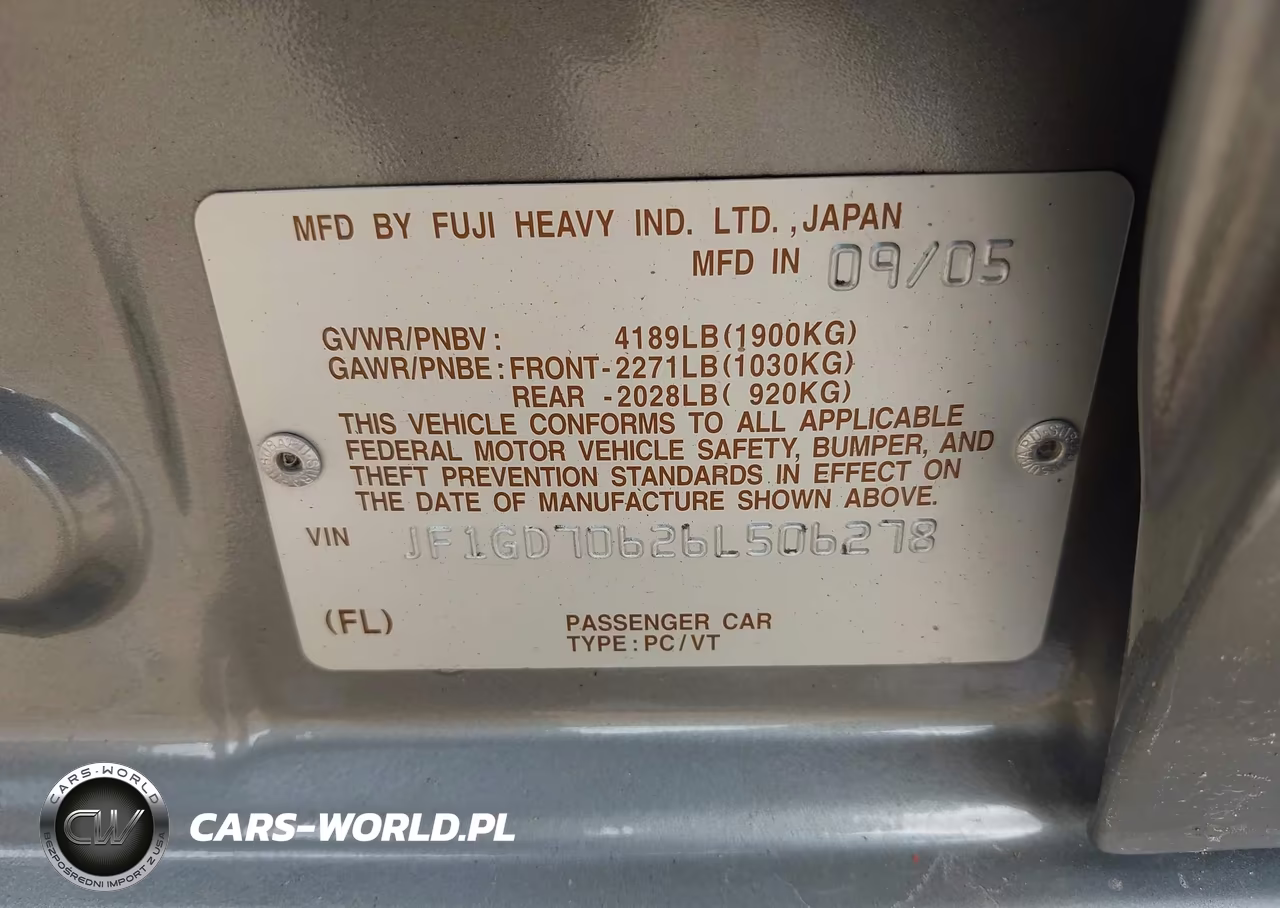 2006 Subaru Impreza Wrx Sti VIN:JF1GD70626L506278 - 9