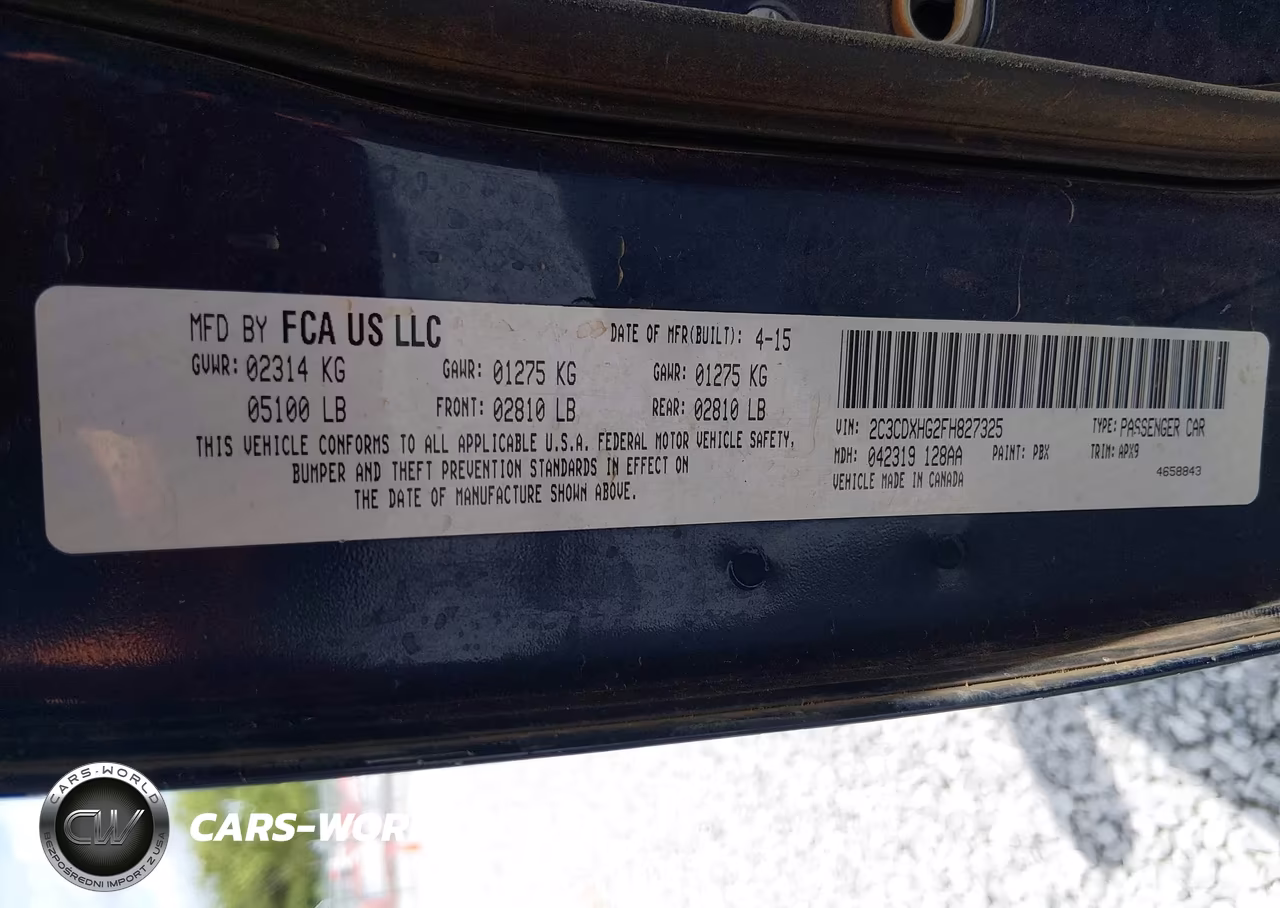 2015 Dodge Charger Sxt VIN:2C3CDXHG2FH827325 - 9