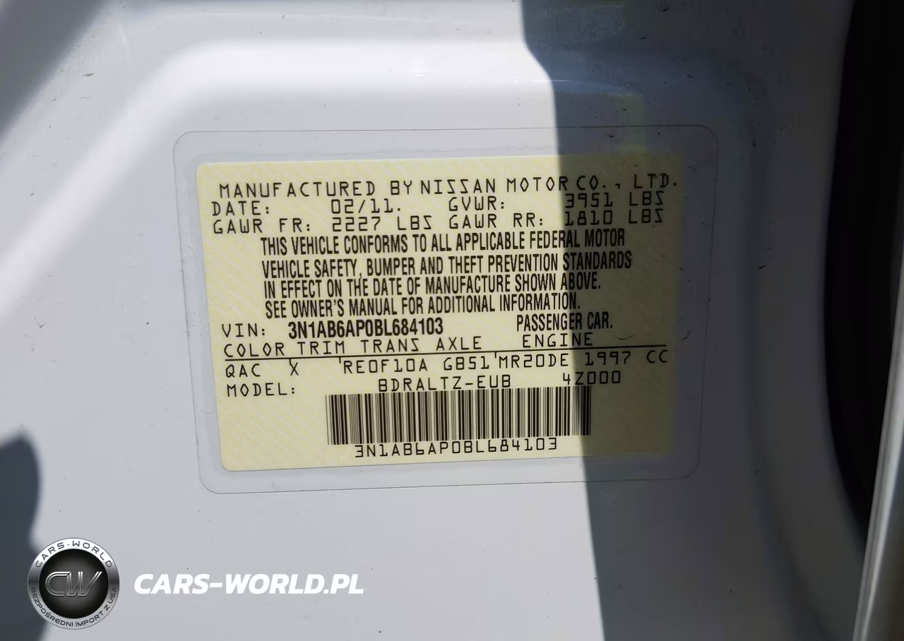 2011 Nissan Sentra 2.0Sr VIN:3N1AB6AP0BL684103 - 9