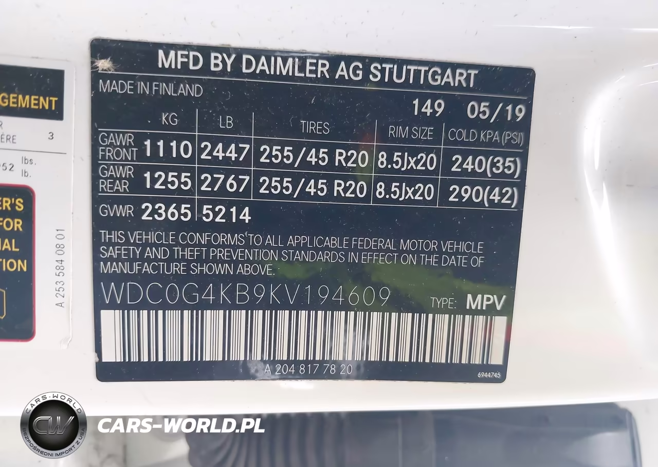 2019 Mercedes-Benz Glc 300 4Matic VIN:WDC0G4KB9KV194609 - 9