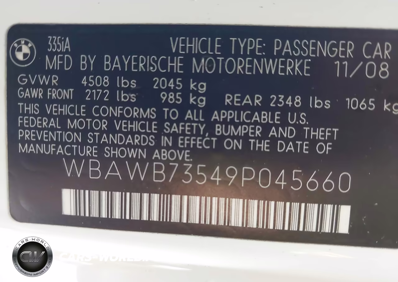 2009 BMW 335I VIN:WBAWB73549P045660 - 9