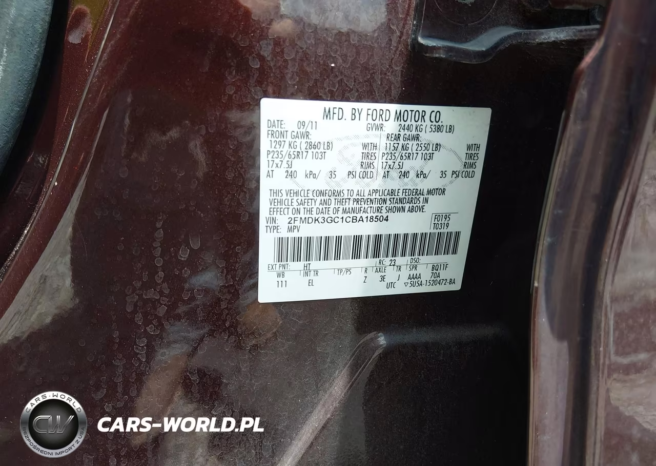 2012 Ford Edge Se VIN:2FMDK3GC1CBA18504 - 9