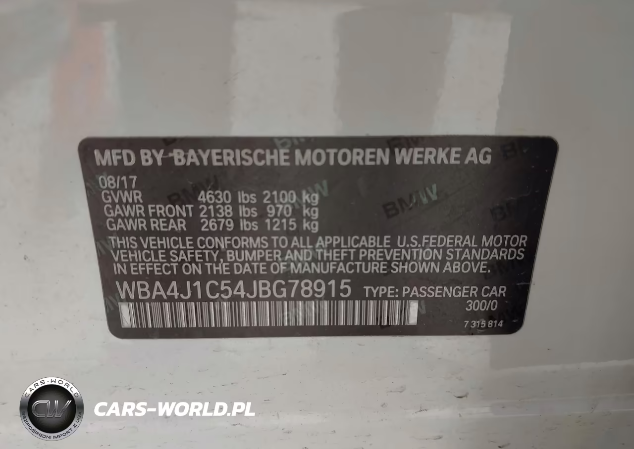 2018 BMW 430I Gran Coupe VIN:WBA4J1C54JBG78915 - 9