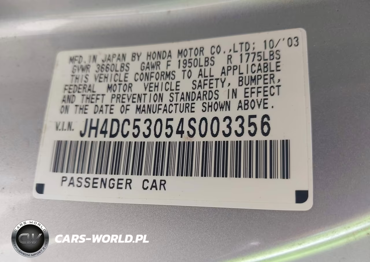 2004 Acura Rsx Type S VIN:JH4DC53054S003356 - 9
