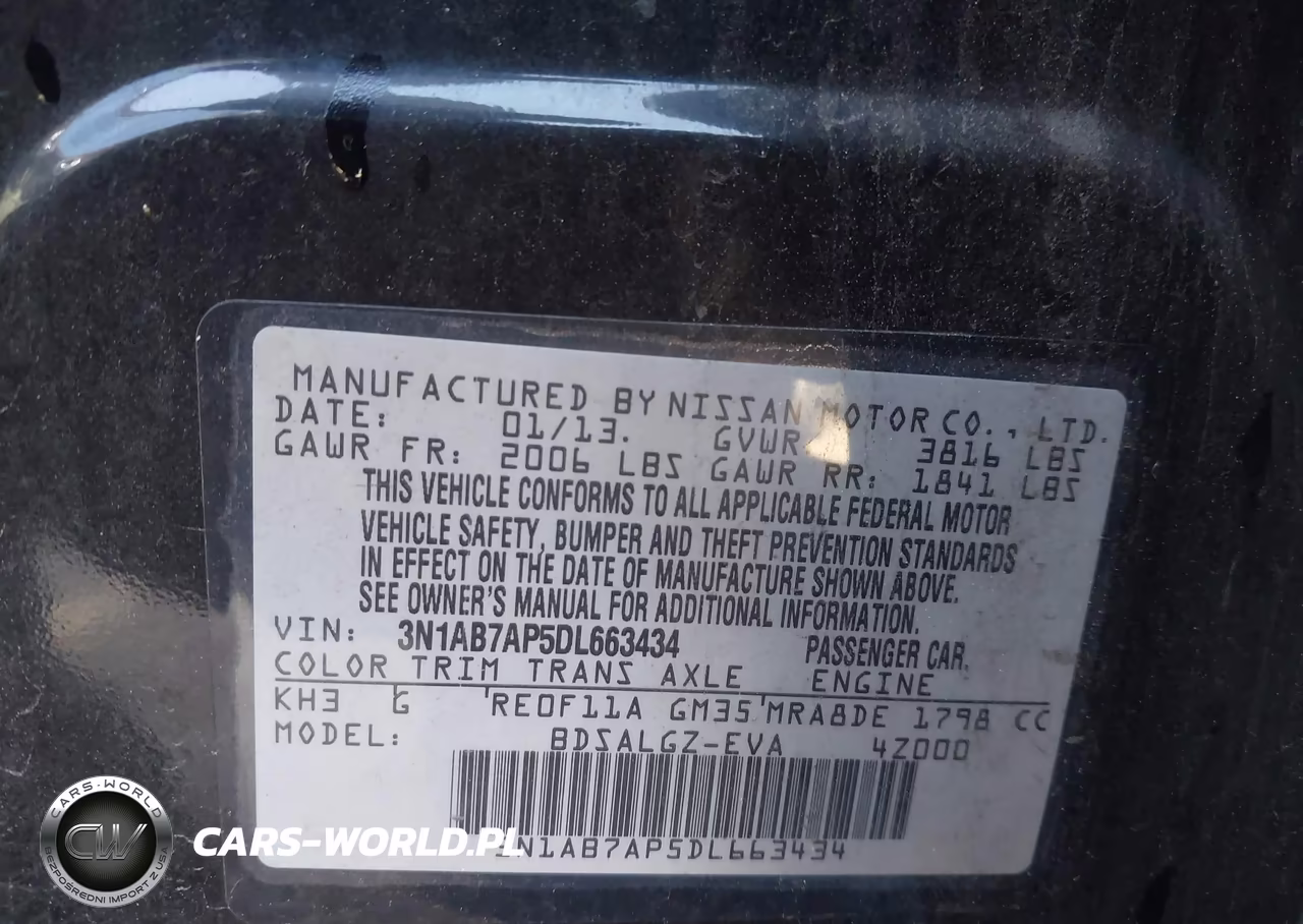 2013 Nissan Sentra Sl VIN:3N1AB7AP5DL663434 - 9