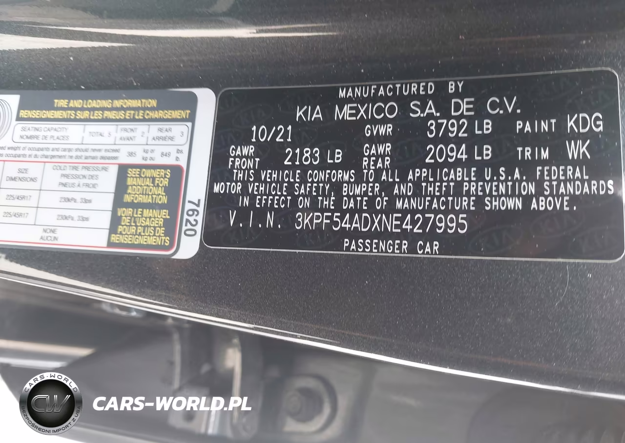 2022 Kia Forte Gt-Line VIN:3KPF54ADXNE427995 - 9