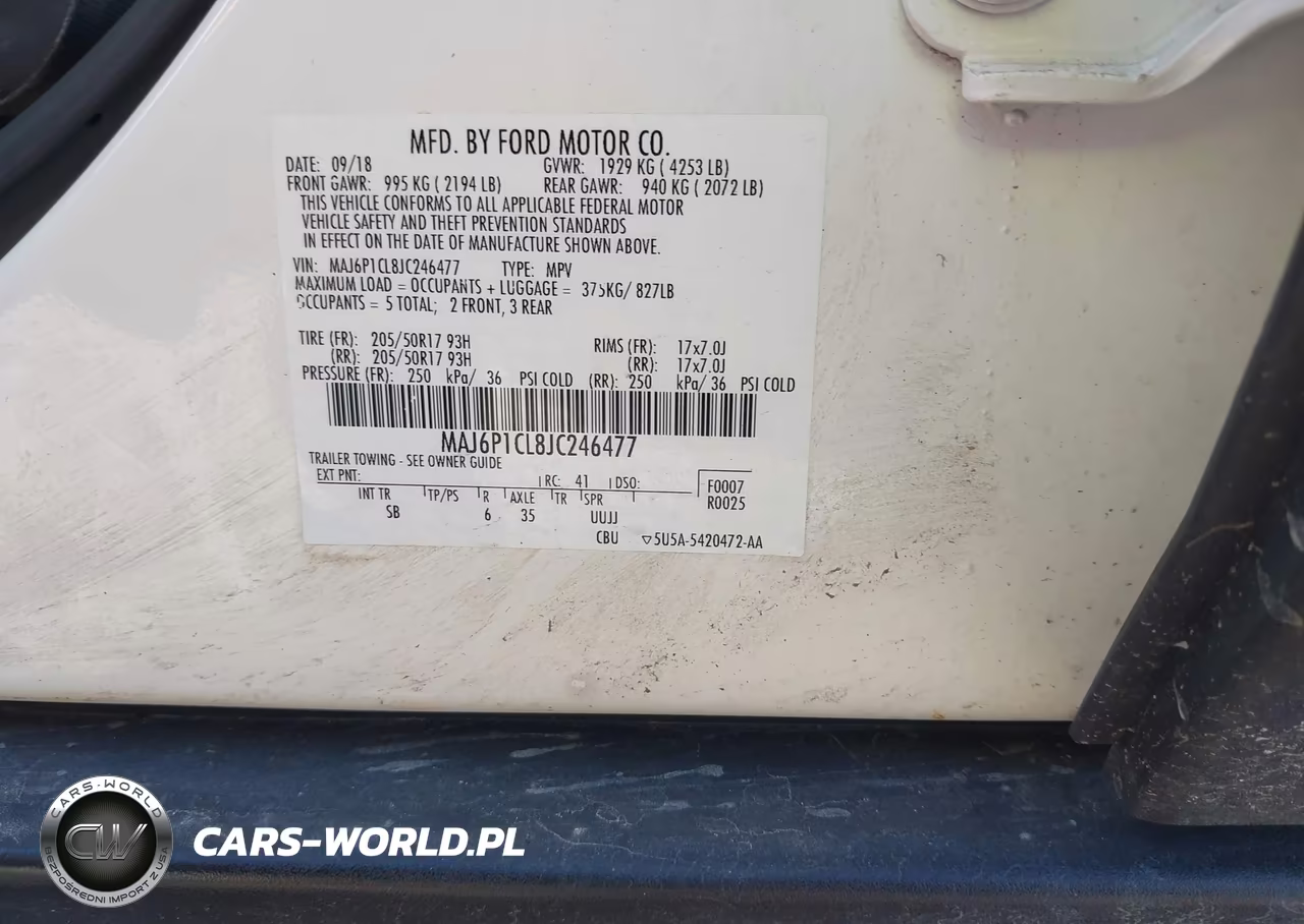 2018 Ford Ecosport Ses VIN:MAJ6P1CL8JC246477 - 9