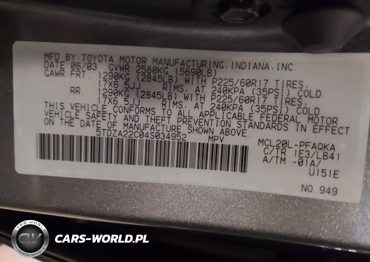 2004 Toyota Sienna Xle Limited VIN:5TDZA22C04S034952 - 9