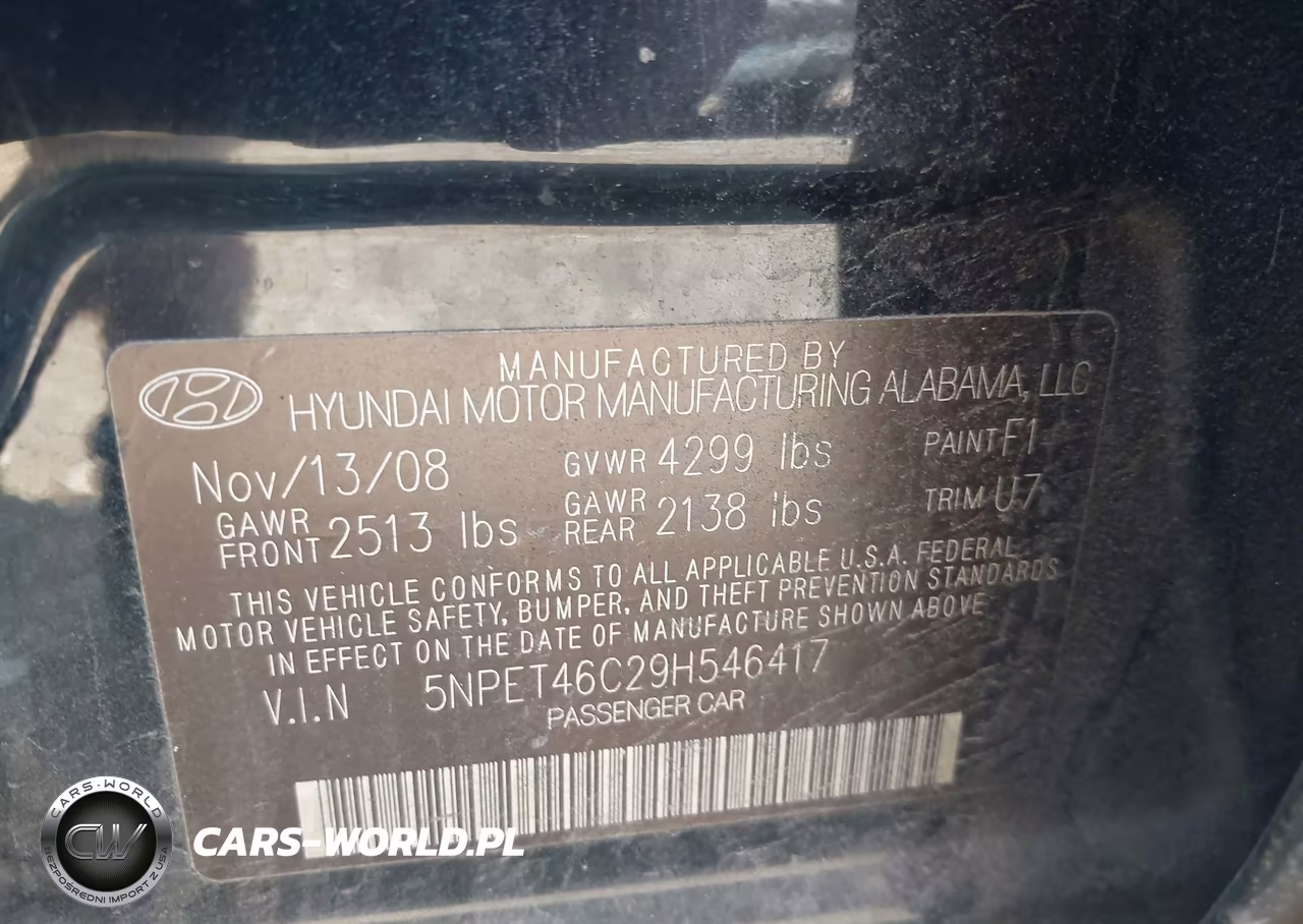 2009 Hyundai Sonata Gls VIN:5NPET46C29H546417 - 9