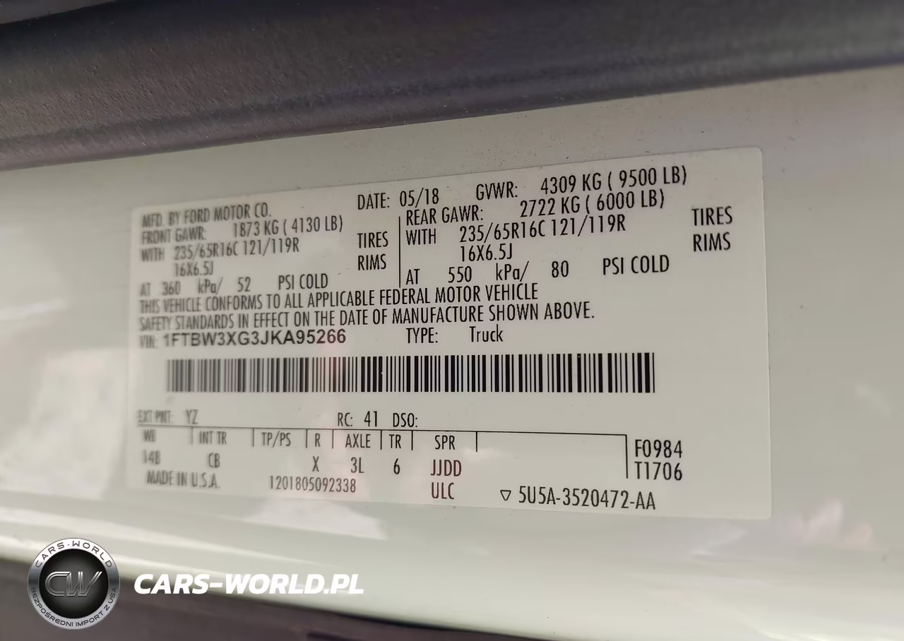 2018 Ford Transit-350 VIN:1FTBW3XG3JKA95266 - 9