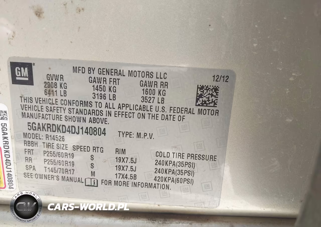 2013 Buick Enclave Premium VIN:5GAKRDKD4DJ140804 - 9