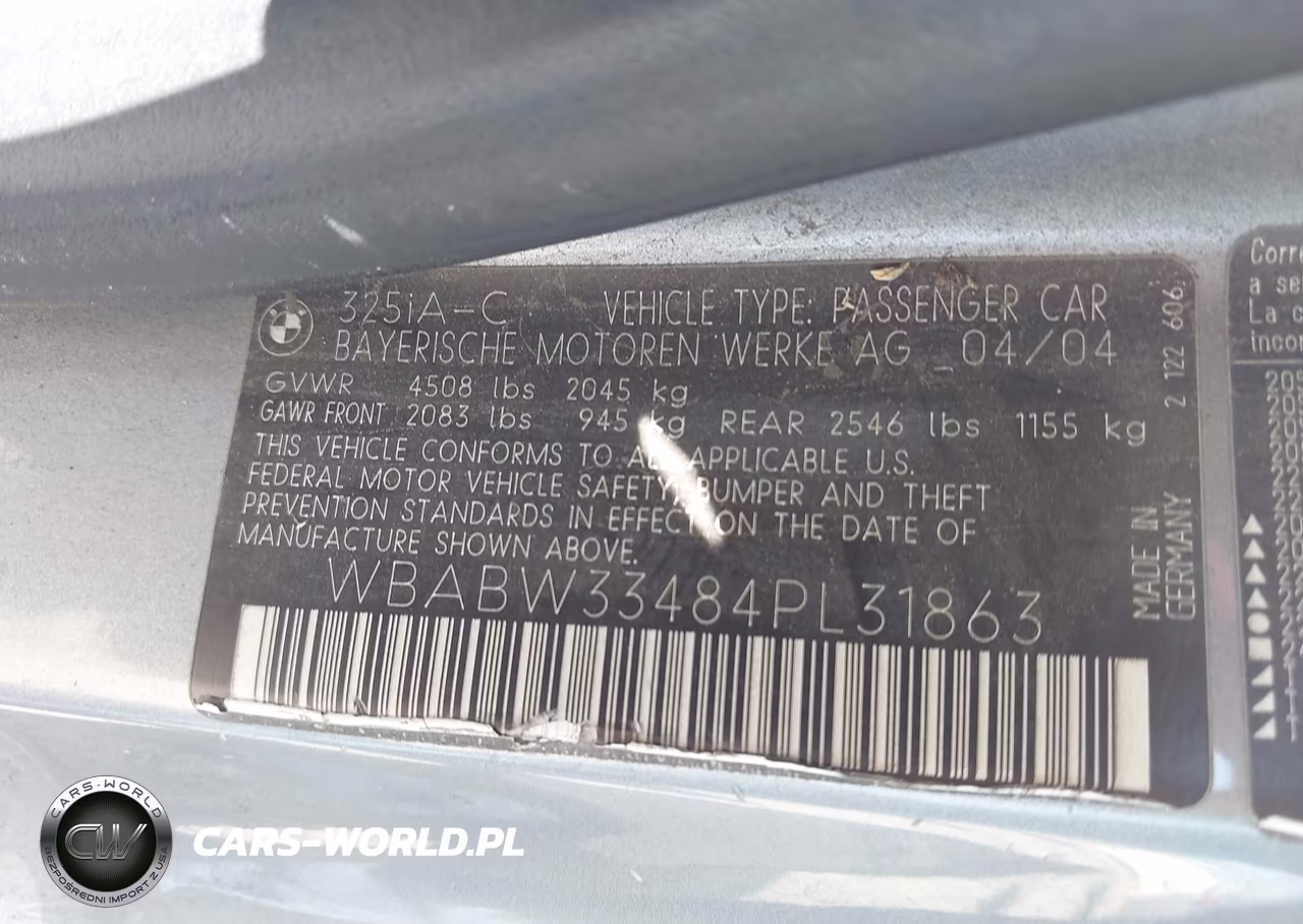 2004 BMW 325Ci VIN:WBABW33484PL31863 - 9