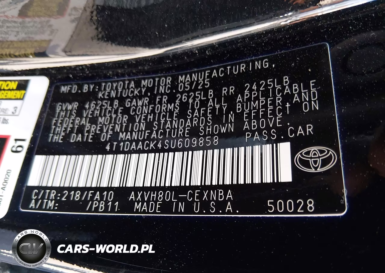 2025 Toyota Camry Le VIN:4T1DAACK4SU609858 - 9